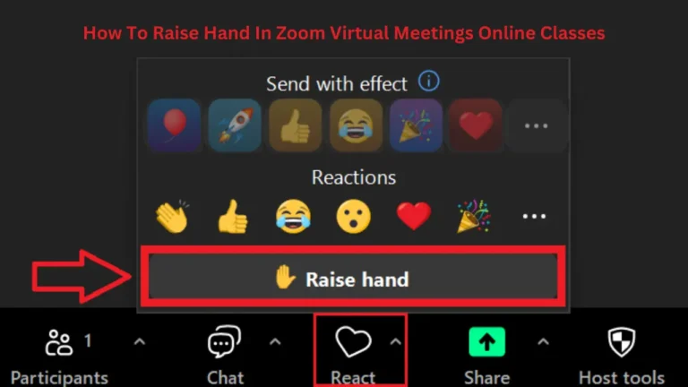 How To Raise Hand In Zoom