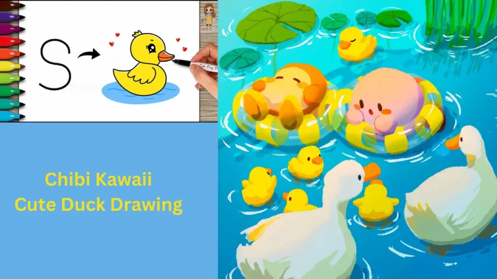 Chibi Kawaii Cute Duck Drawing