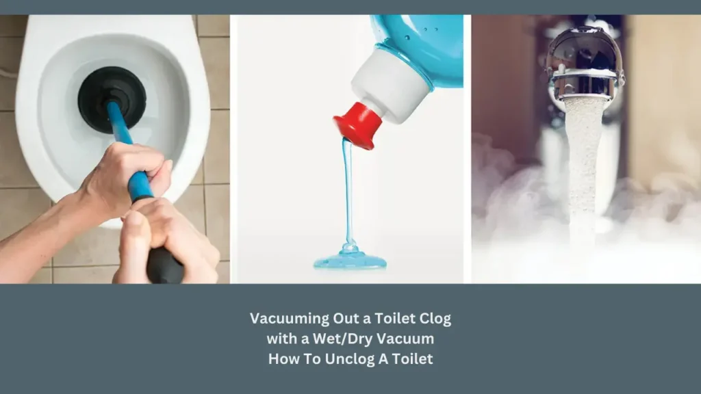 Vacuuming Out a Toilet Clog with a Wet/Dry Vacuum How To Unclog A Toilet